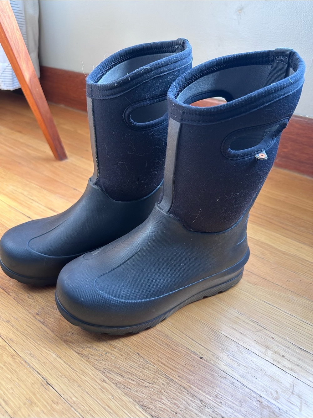 Bogs Kids Black Waterproof insulated Pull-On Boots